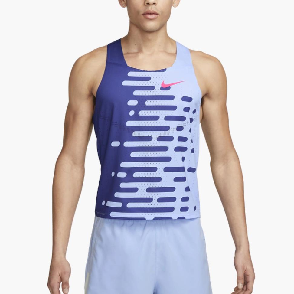 Nike SS23 Alphabet Logo Print Comfortable Tank Top Men Tops Blue DV7715-455