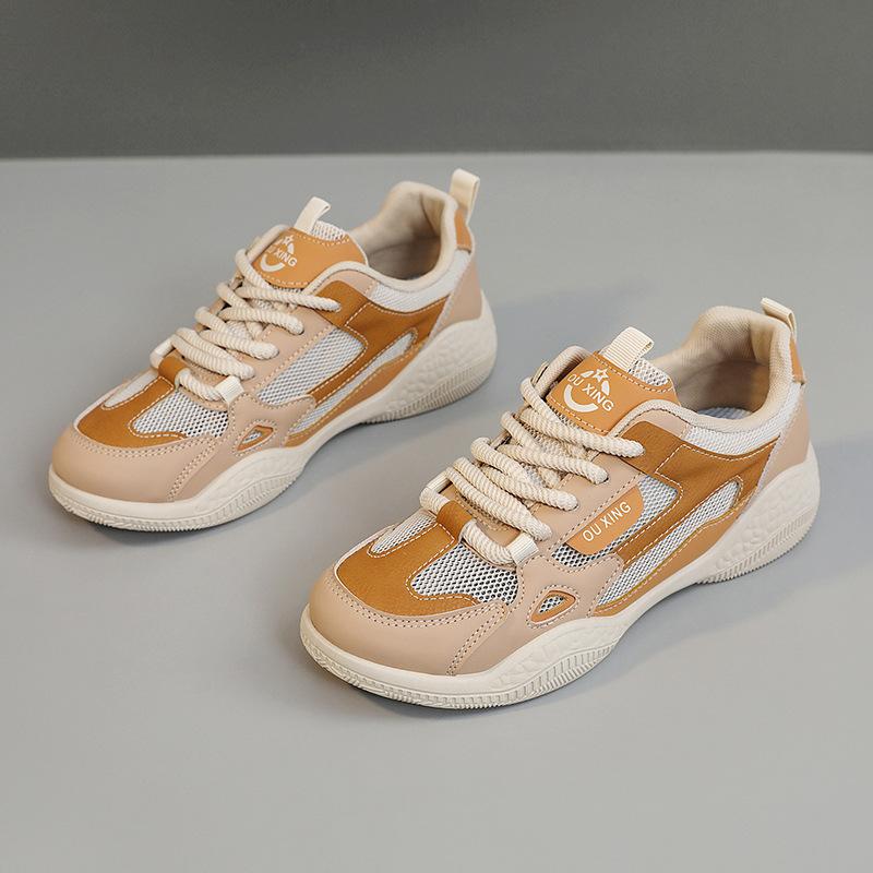 

[Customized] HY126 Summer 2025 New Breathable Little White Shoes Women s Korean Edition Mesh Running Sports Low Help Break 40