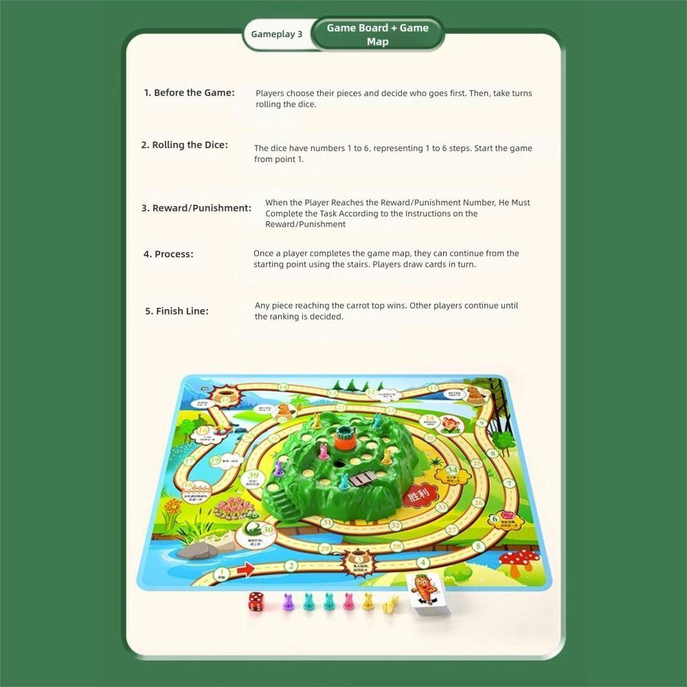 Cartoon Rabbit Interactive Defend Game Multicolor Challenge Game Interactive Toy  Party Games