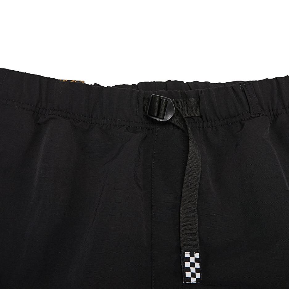 Vans Ss22 Solid Logo Print Elastic Waist Shorts Men Shorts Black VN0A5FL8BLK