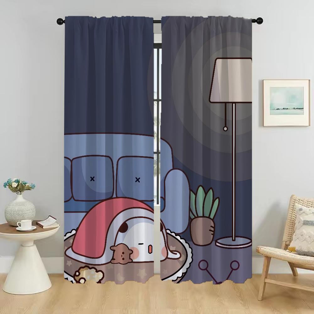 Bubu and Dudu Curtains for Living Room Curtain Shades Partition Halloween Decoration Kitchen Curtains 2 Pieces Tulle for Bedroom