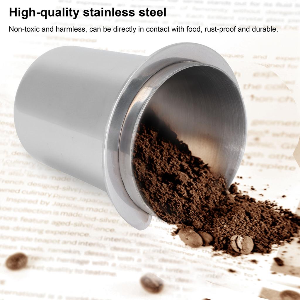51mm Edelstahl Kaffeemaschine Griff Dosierbecher Becher Kaffeepulver Feeder Teil