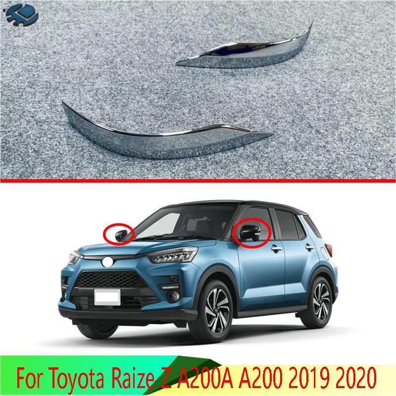 For Toyota Raize Z A200A A200   ABS Chrome Side Mirror Rear View Wing Chrome Cover Trim Molding Bezel Car Styling
