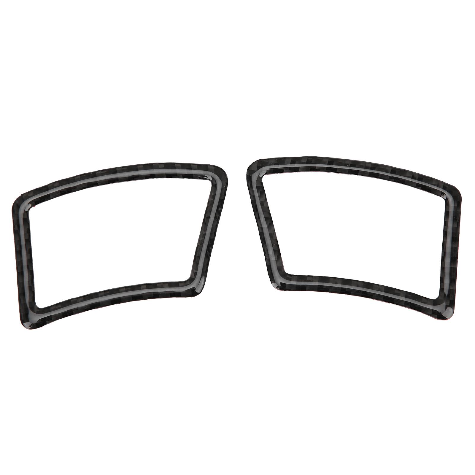 

2pcs Dashboard Air Vent Trim Soft Carbon Fiber Frame Fit for 5 Series E60 E61 2004 2010