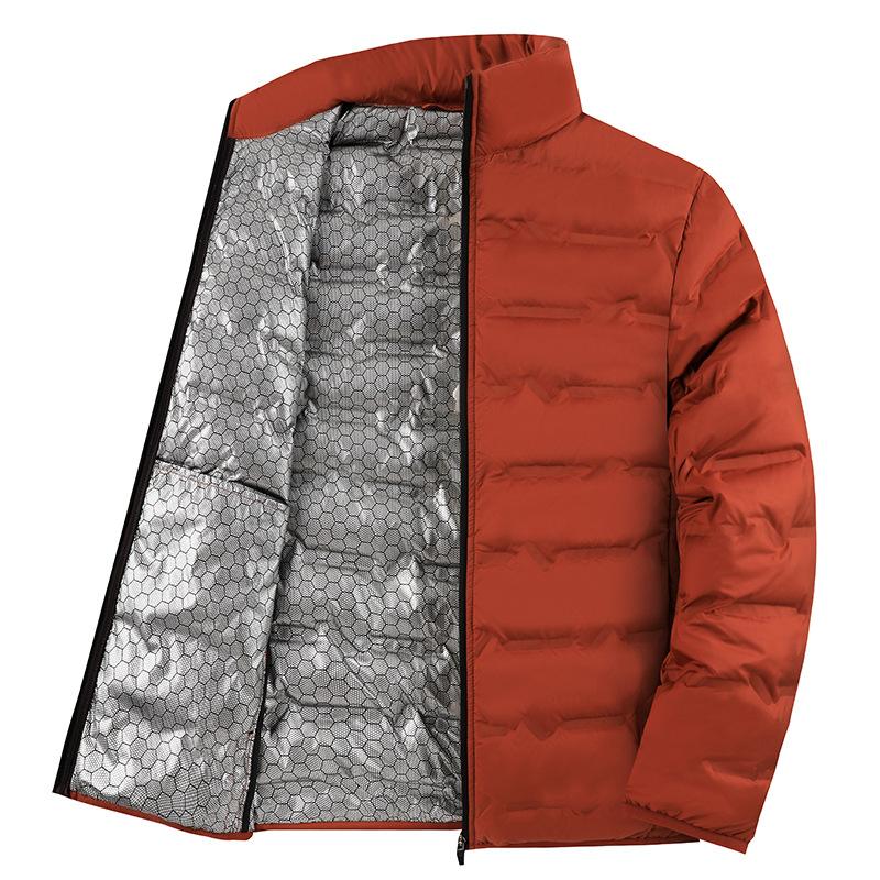 Men Winter White Duck Down Jacket Warm Thick Stand Collar Windproof Puffer Jacket Youth Simple Solid Waterproof Jacket