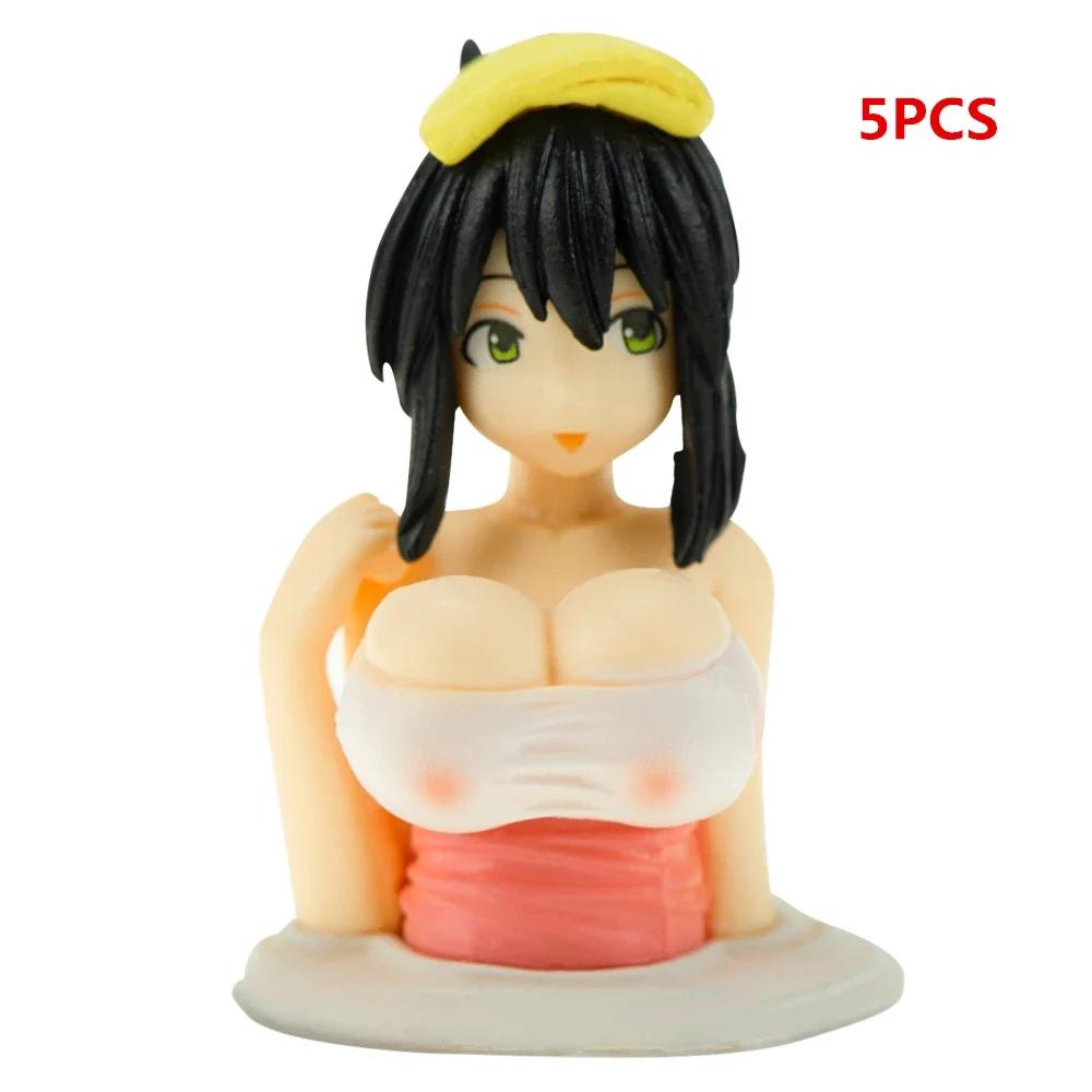 Nette Kanako Brust Schütteln Mädchen Auto Ornamente Cartoon Kawaii Anime Statue Auto Dashboard Sexy Puppe Figur Auto Dekorationen