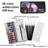 1 Set Solid Watercolor Set Solid Concentration 50/72/90 Colors DIY Portable Artist