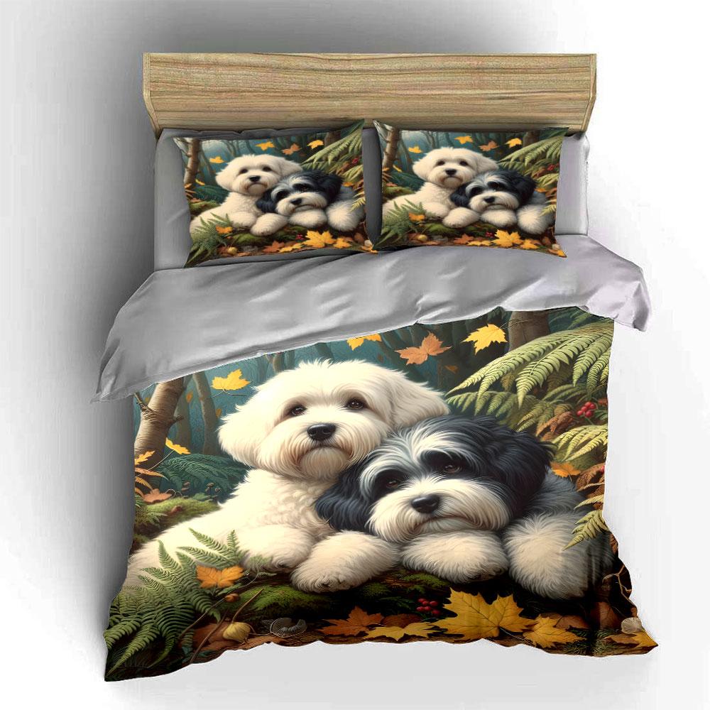 "Cozy Pups In Paradise" Bedding Sets Duvet Covers Pillowcases(1* Duvet Cover 2* Pillowcases Without Duvet Insert)
