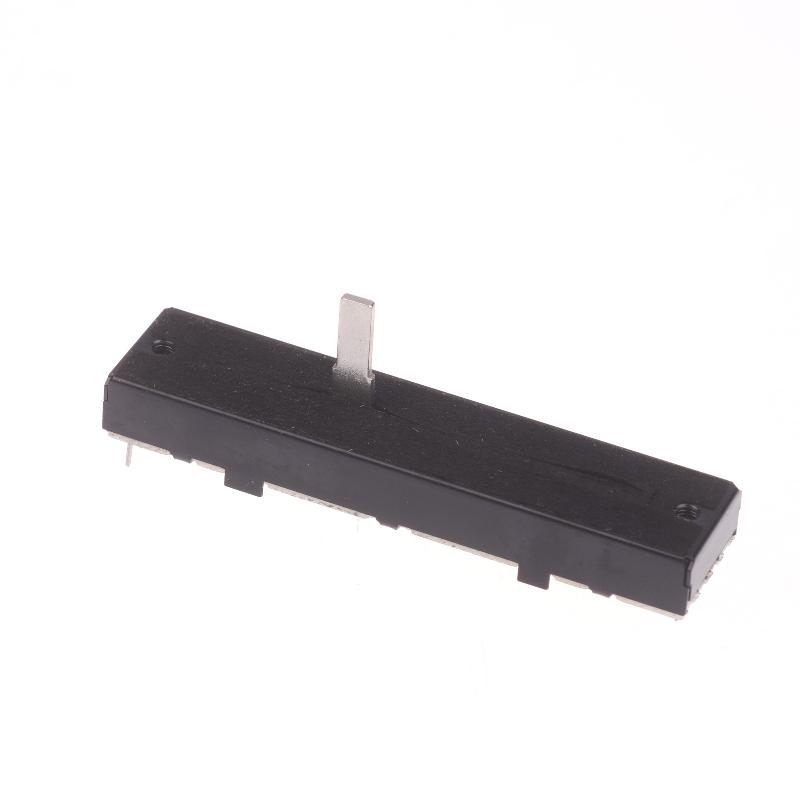 73mm Gerader Schiebepotentiometer B10Kx2 15mm Achse Zweikanal Hohe Präzision für Audio-Mischpult Verstärker DIY Audio-Ausrüstung