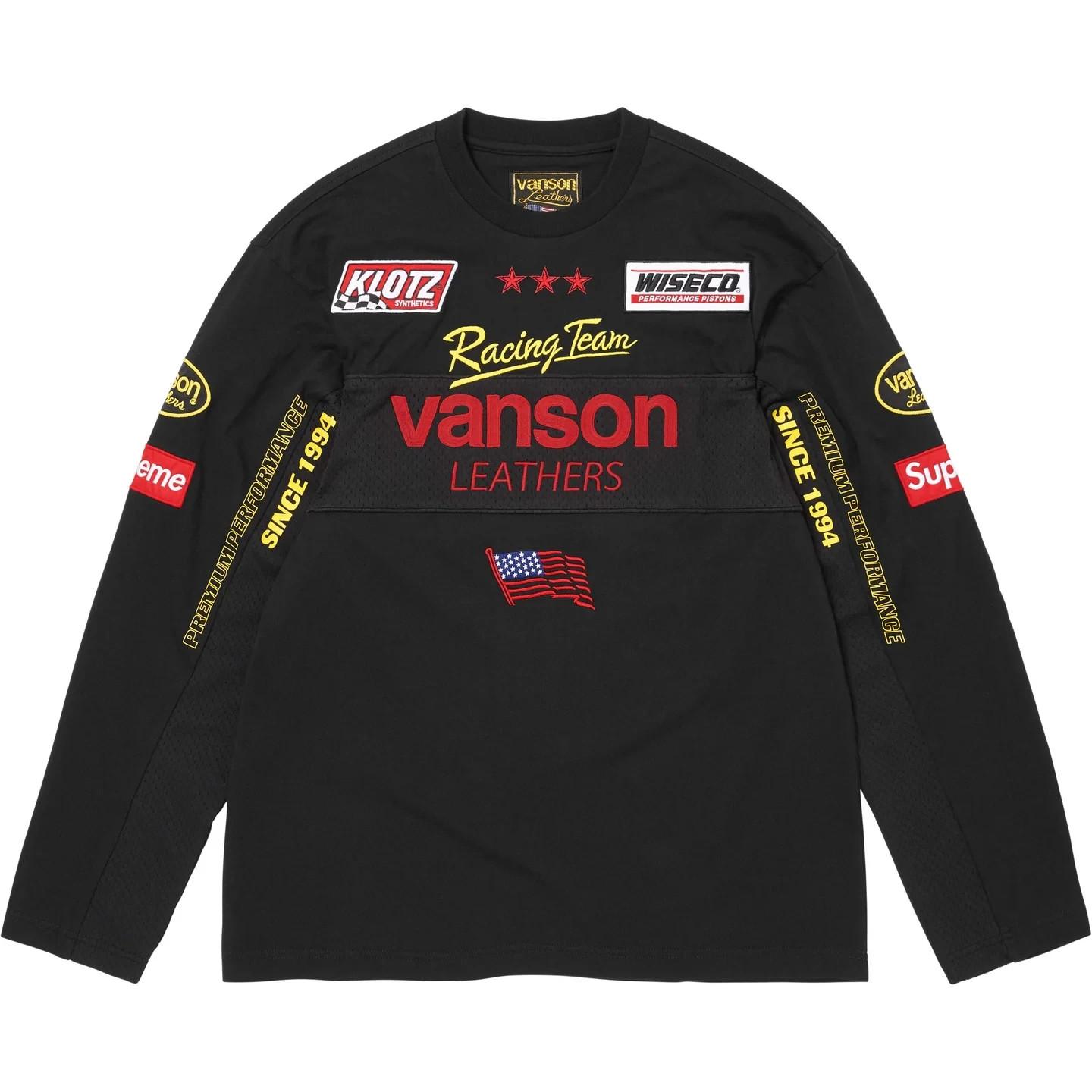 Supreme Vanson Leathers Garām Piedurknēm Top