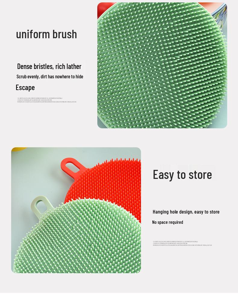 Premium Silicone Bath Brush - Soft Bristles, Long Handle, Double-Sided Back Scrubber