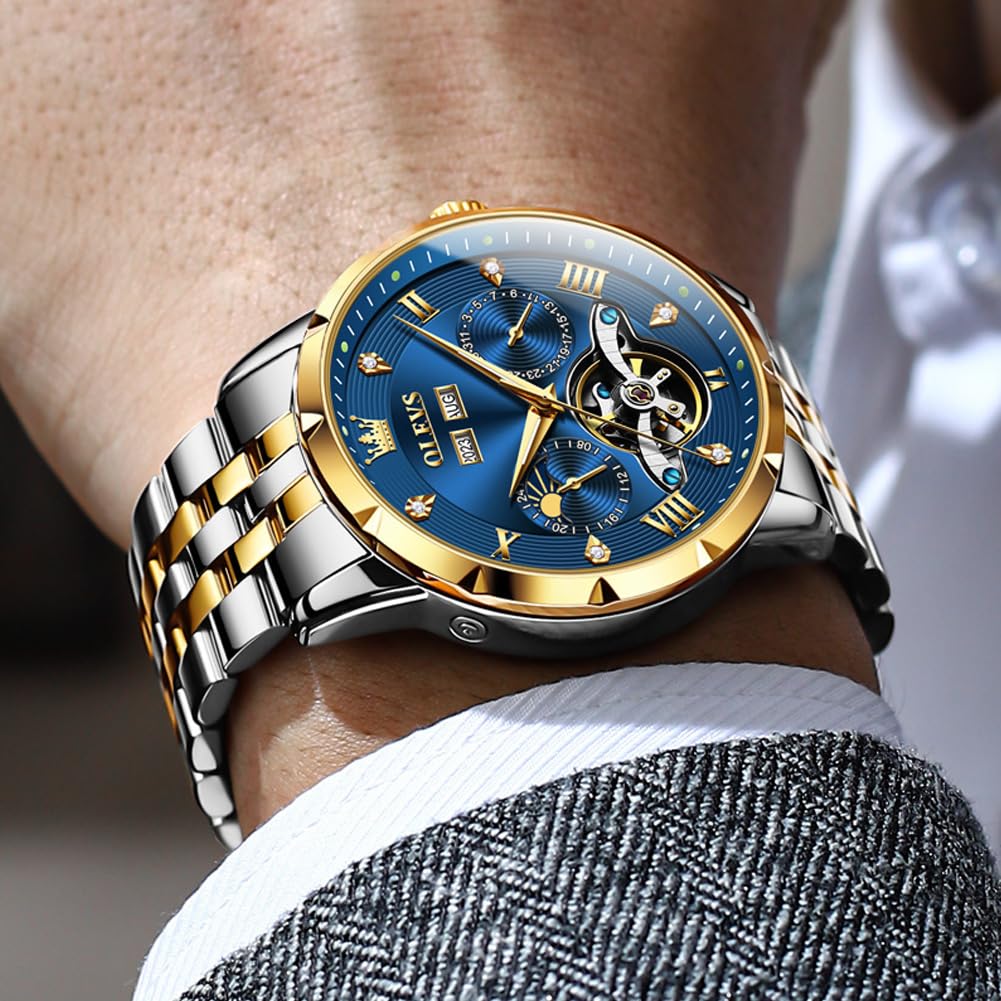 OLEVS Men's MechanicalAutomatic WatchwithMoonphase