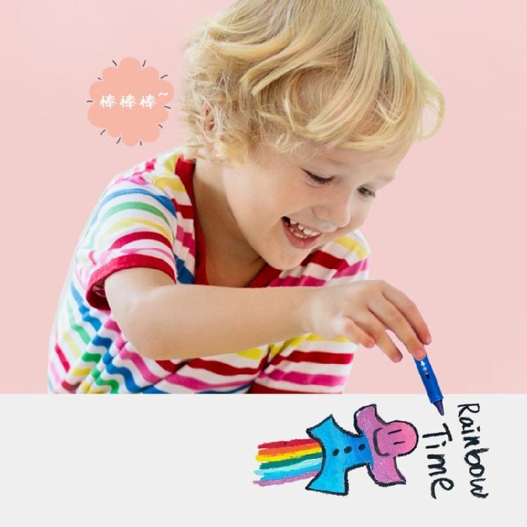 Washable Crayons For Kids Toddler Comfortable Grip Colorful Crayon with Pen Holder for Toddler Art Drawing Coloring