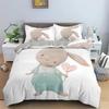 Cartoon Rabbit Down Comforter Set Bedding Set 3-piece Duvet Cover Set