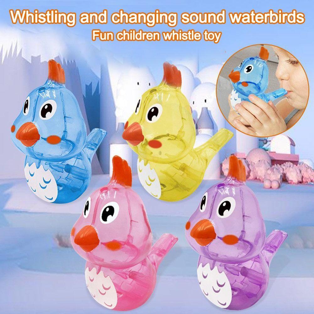 

Multicolor Water Bird Whistle with Lanyard Warble Whistle New Bathtime Musical Toy Children Toy