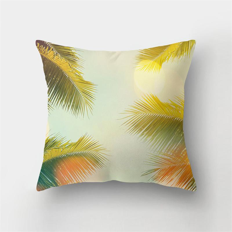 Summer Ocean Beach Scenery Imprimare Model Husă de pernă Acasă Living Room Decorare canapea Pernă pătrată Husă de pernă 40X40CM