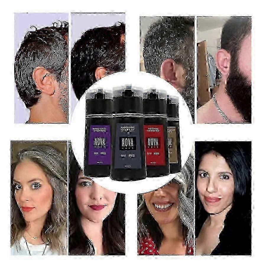 Champú Colorante Nova para el Cabello, Champú Colorante Instantáneo Nova para el Cabello, Champú Colorante Nova para el Cabello,Nova