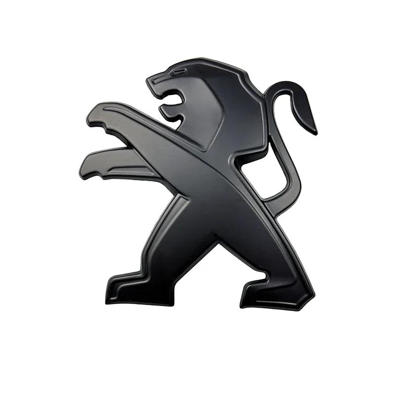 

2026 Hot Car Sticker For Peugeot 307 407 306 508 408 308 406 5008 3008 5008 10.3x11cm Metal Alloy Car Front Emblem Rear Trunk Ba 10.3x11cm чорний