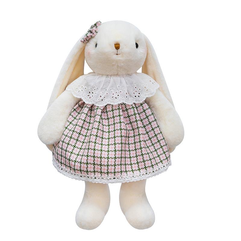 Plush Bunny Doll With Short Pile Fabric For Kids And Teens Gift