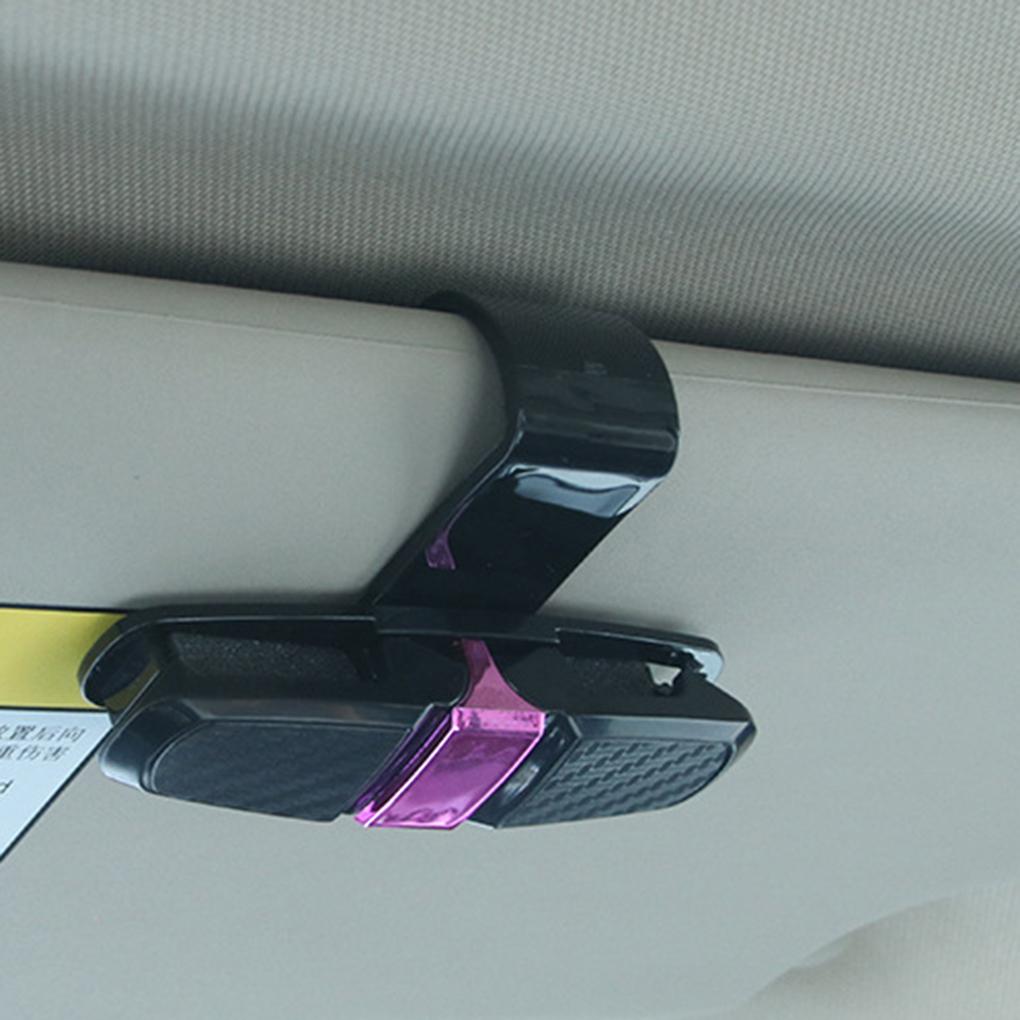Portable Car Glasses Cases Ticket Card Clamp Car Sun Visor Holder ABS Eyeglasses Auto Accessories