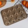 4/6/12 Cups Muffin Pan Carbon Steel Baking Pan Cupcake Pan Muffin Tray Cupcake Mold Non Stick Bakeware Microwave Cake Mould