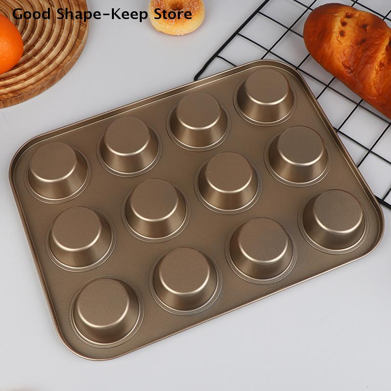 4/6/12 Cups Muffin Pan Carbon Steel Baking Pan Cupcake Pan Muffin Tray Cupcake Mold Non Stick Bakeware Microwave Cake Mould