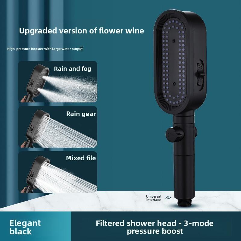 Modern Minimalist Handheld Shower Head With Filter For Home Spa And Water Pressure Boost