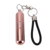 Aluminum Metal Storage Tube Water Proof Keychain Container Portable Travel Organizer Rose Gold for Hooks Salt Pepper