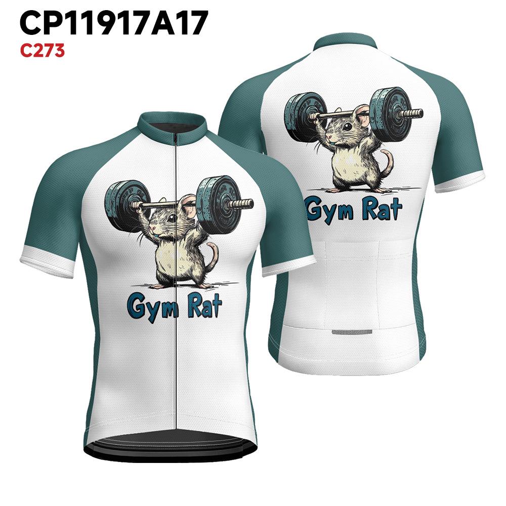 

Мужская быстросохнущая дышащая велосипедная джерси - с коротким рукавом, легкая, с принтом - Идеально подходит для летней езды по шоссе и горного велосипеда. S