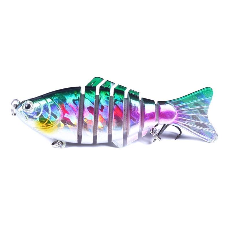 7 Segment Artificial Hard Baits Multi Jointed Swimbaits Swimming Lures with Treble Hook Saltwater Swimbait