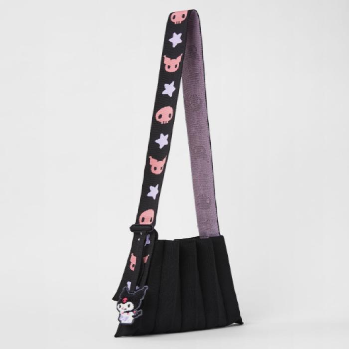 Joseph & Stacey Lucky Pleats Knitwear Wing Kuromi Rich Black Women Bag