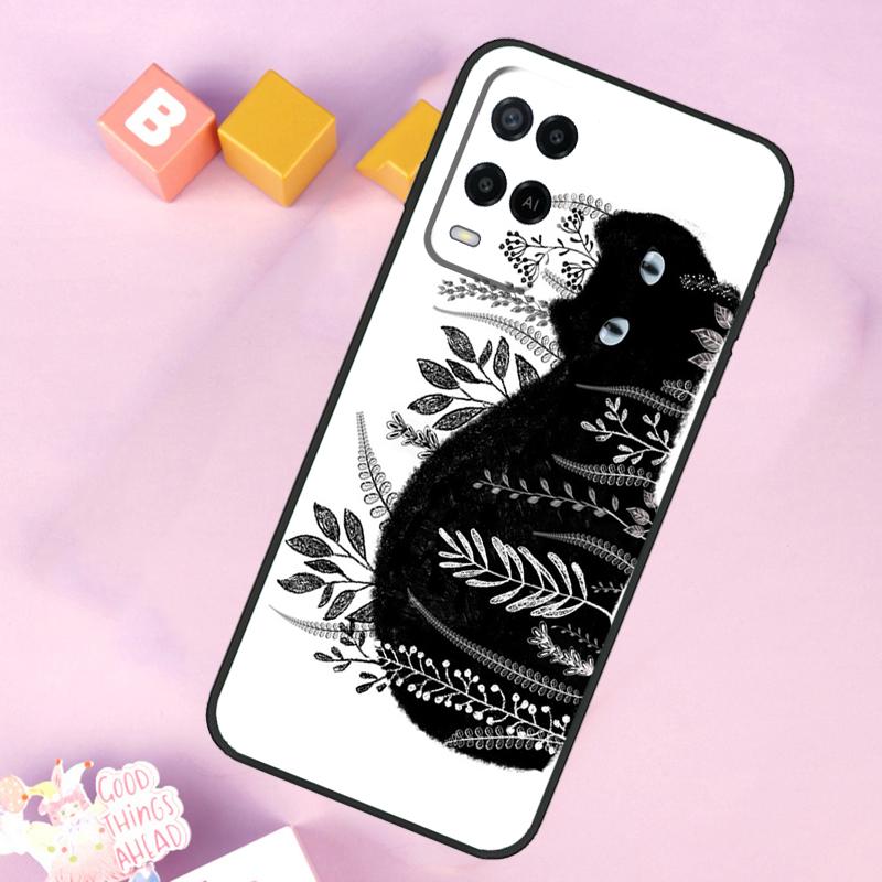 

cute black cats Case For Oppo A54 A74 A94 A40 A60 A80 A18 A38 A58 A78 A98 A96 A76 A16 A15 A17 A57 A5 A6 Pro OPPO A98 5G