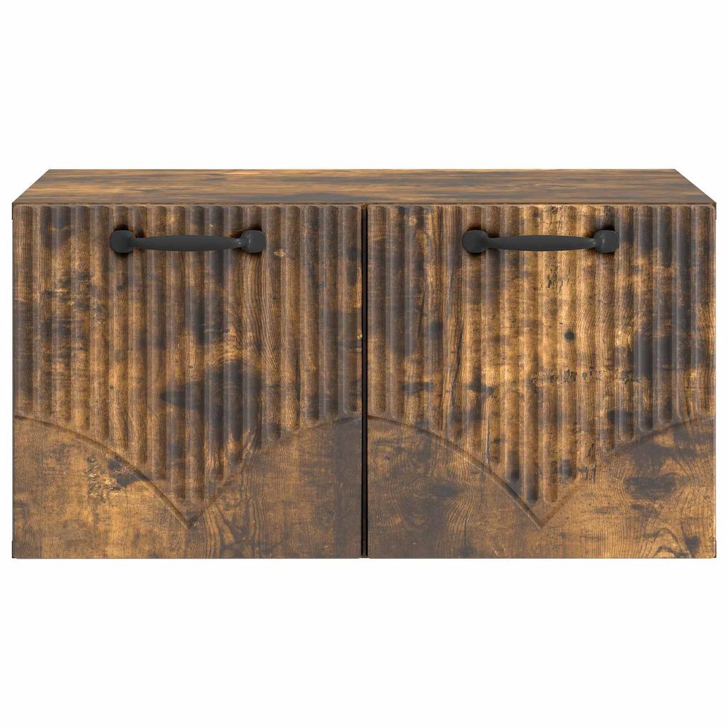 Wall Mounted TV Cabinet Smoked Oak 59.5 x 41 x 30 cm