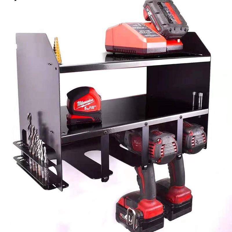 Wytrzymały, ścienny stojak do przechowywania narzędzi na wiertarki