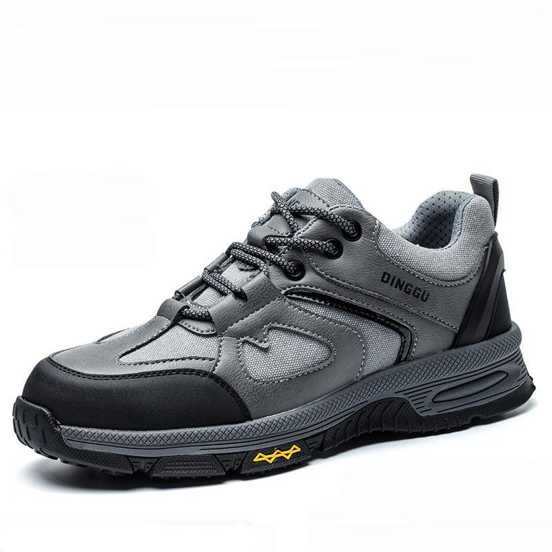 Men's Fashion Breathable Steel Toe Caps Working Shoes Air Mesh Summer Safety Boots Tooling Security Sneakers Protective Footwear