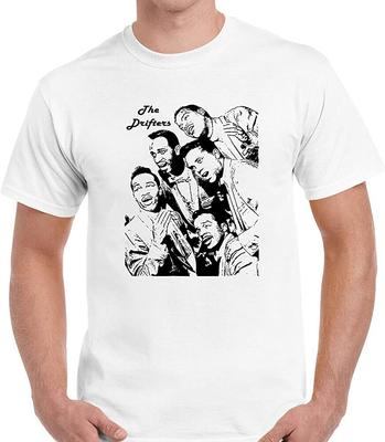 Tee Shirt Adult Mens Soul Music Legends The Drifters Cotton T Shirt