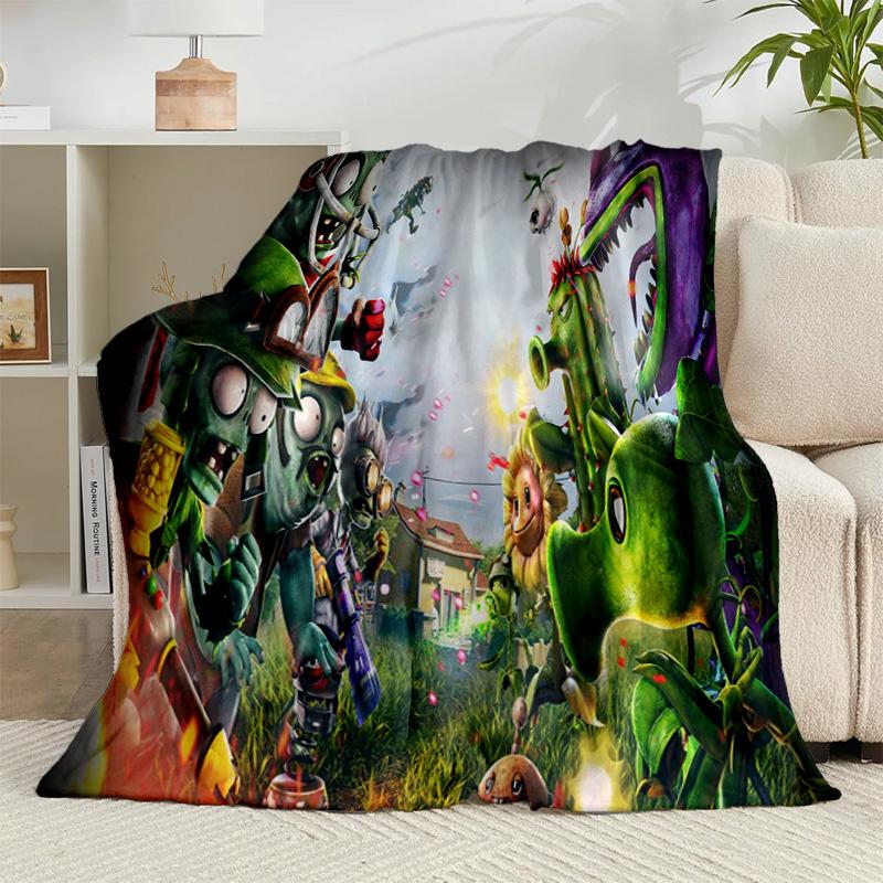 1PC Zombie Party  Flannel Blanket Gift, Suitable for Both Men And Women, Soft Ideal for Beds And Sofa, Birthday Or Christmas Gift