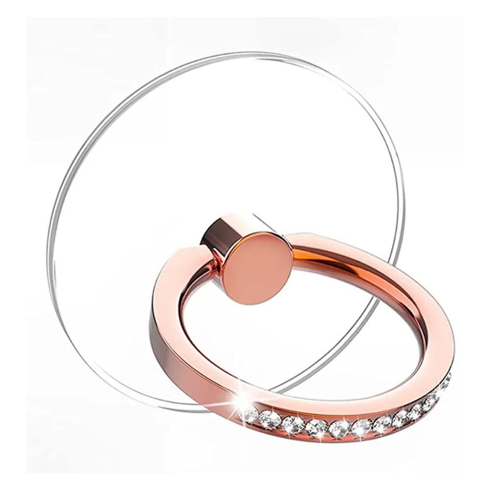 1PC Diamond Phone Ring Stand Transparent Finger Grip Transparent 360 ° Rotating Stand