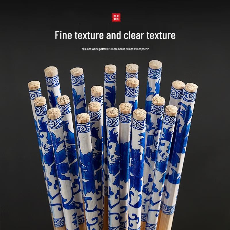 Одноразовые сине-белые фарфоровые палочки для еды