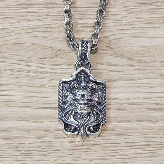 

Подвеска-кулон из стерлингового серебра в виде головы льва - Мужской панк-рок стиль 925 Sterling Silver