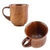 Portable Natural Wood Cup with Handle Wooden Teacup Coffee Beer Juice Drinking Mug (#2)