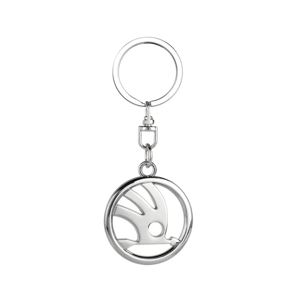 3D Metal/leather Car Logo Keychain Key Ring Pendant Accessories For Skoda Octavia Rapid Fabia Superb Kodiaq Karoq Kamiq Scala kyvc74 5DD