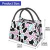 Cow Print Cute Lunch Bags Thermal Lunch Box Insulated Lunch Bag for Kids Girls Adults Cooler Containers Work