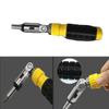Tool Accessories Ratchet Left/Right Rotating 1/4 Inch Hex Spanner Adjustable Angle Screwdriver