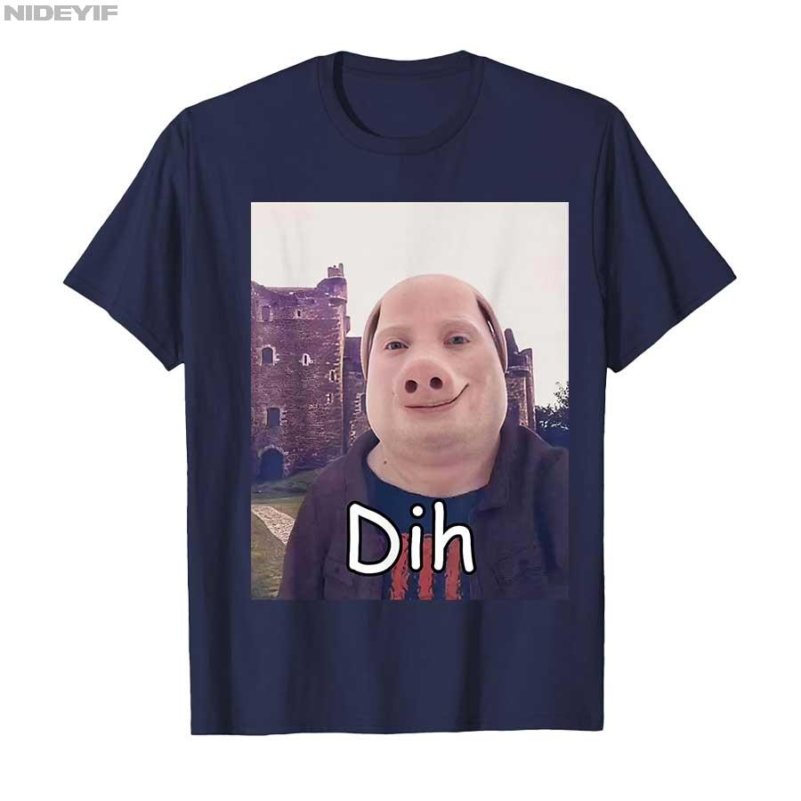 

John Pork Meme Dih Funny Memes Internet Memes Brainrot T-shirt For Men Women 100% Cotton T Shirts Short Sleeve Tops 1126-1 4XL