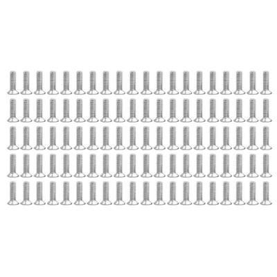 Set mit 100 Senkkopfschrauben aus Edelstahl Langlebige Flachkopfschrauben
