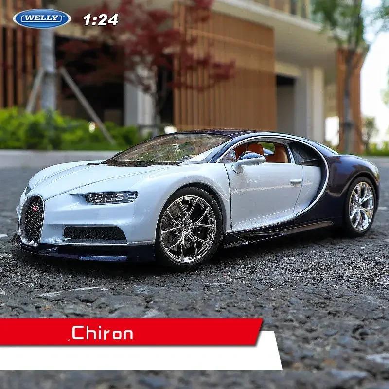 Welly 1/24 Bugatti Chiron Scale Diecast Vehicles High Simulation Model Car Metal Alloy Classic Toy Car For Kids Gift