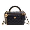 Small Quilted Chain Box Bag For Women With Zipper Closure And Card Pocket For Casual Travel