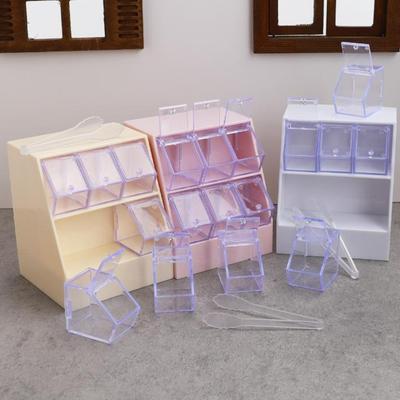 1/12 Bebek Evi Simülasyon Şeker Teşhir Rafı Çekmeceli Dolap Model Bebek Evi Mobilyası Dekorasyon Mini Süpermarket Sahnesi Süsü