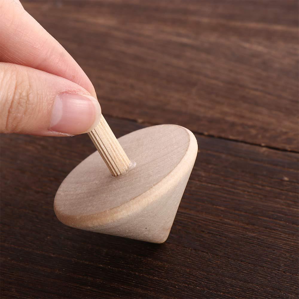 Kindergarten Toy Desktop Wooden Spinning Tops DIY Gyroscope Toys Wooden Rotate Gyro Gyro Toys
